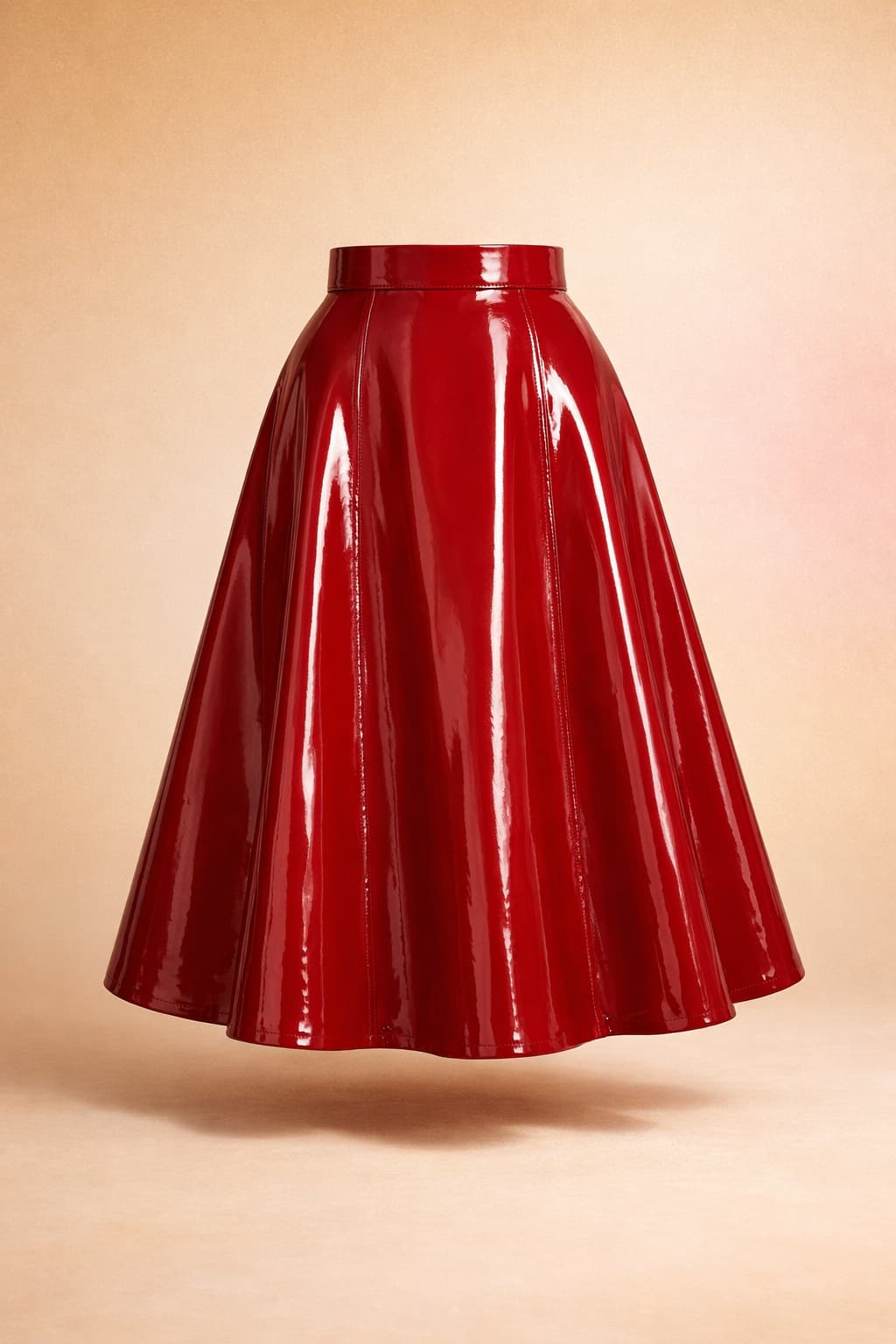 Lacquer Midi Skirt