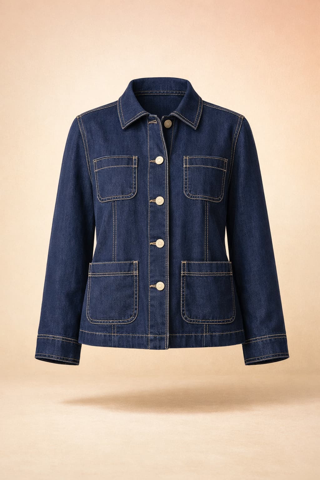 Navy Denim Chore Jacket